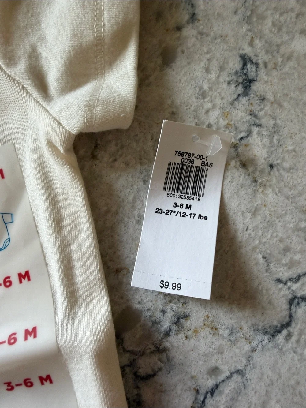 Old Navy Cream Short-Sleeve Onesie with Pink 